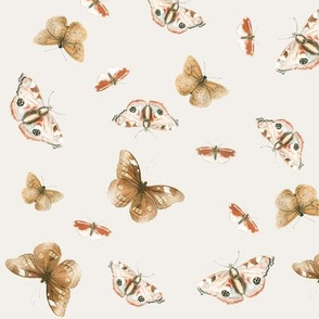 Butterflies Sepia Vanilla // standard