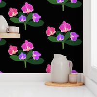 Elegant Orchids - Simple Spray - Black, medium