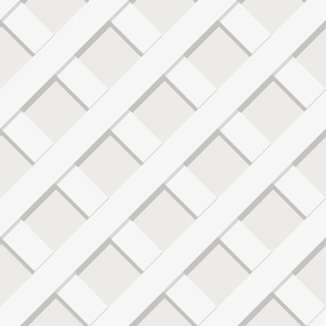 Treillage  WHITE LARGER DIAGONAL TRELLIS