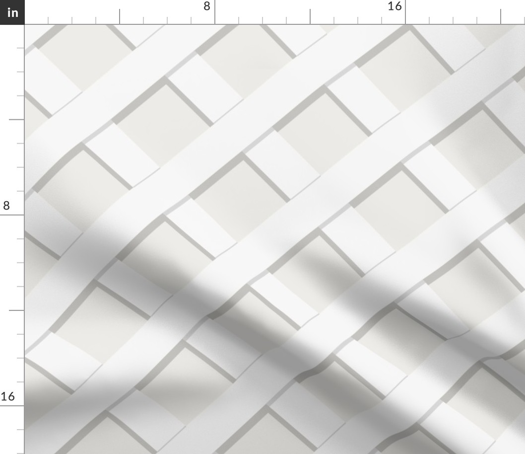 Treillage  WHITE LARGER DIAGONAL TRELLIS