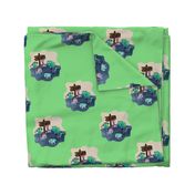 Tie-Dye Zoo Small Scale Repeat Light Green by Shari Armstrong Designs