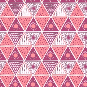 Boho Triangles Pink