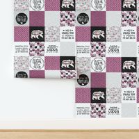 MomLife//Vodka//Merlot - Wholecloth Cheater Quilt