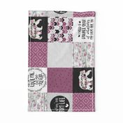 MomLife//Vodka//Merlot - Wholecloth Cheater Quilt - Rotated