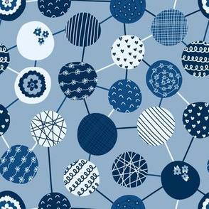 Fun Blue Polka Dots