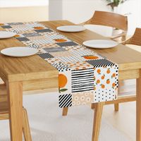 oranges quilt fabric - bw - cheater quilt, patchwork