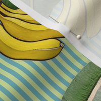 Bananapattern Stripes Blue Medium