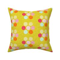 Pastel Cafe Flower Dots Green