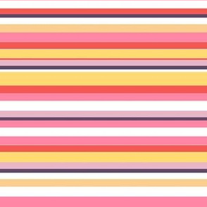 Ice Pop Stripe |Horizontal Yellow Pink|Renee Davis