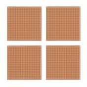 pastel grid brown