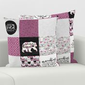 Nana Bear//Merlot - Wholecloth Cheater Quilt