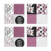 Nana Bear//Merlot - Wholecloth Cheater Quilt Rotated