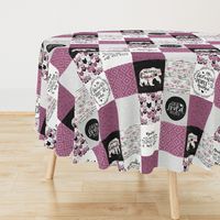 Mimi Bear//Merlot - Wholecloth Cheater Quilt