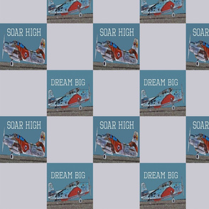 Soar and Dream Vintage Airplane Blocks Easy Quilt