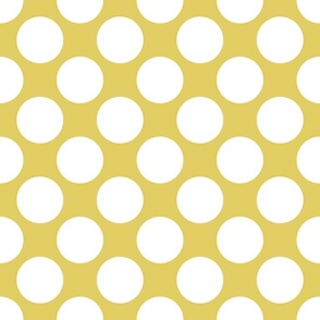 Normal scale • Mustard polka dots