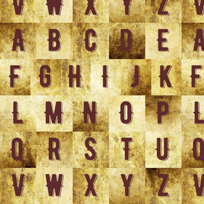 Vintage alphabet large