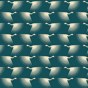 Art Deco Cranes - 3.87" Fabric, 3" Wallpaper