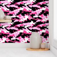 hot pink and black camouflage - camo  - LAD20