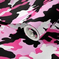 hot pink and black camouflage - camo  - LAD20