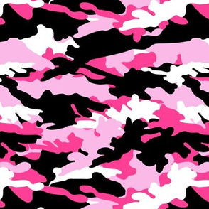 Pink Camouflage Fabric, Wallpaper and Home Decor