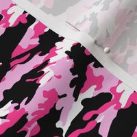 (small scale) hot pink and black camouflage - camo  - LAD20
