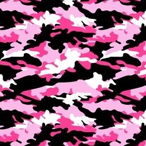 Pink Camouflage Fabric, Wallpaper and Home Decor