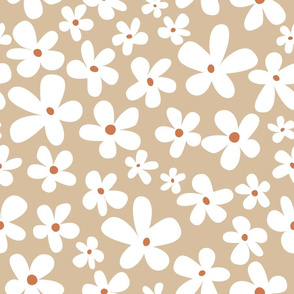 large daisy days_beige and white