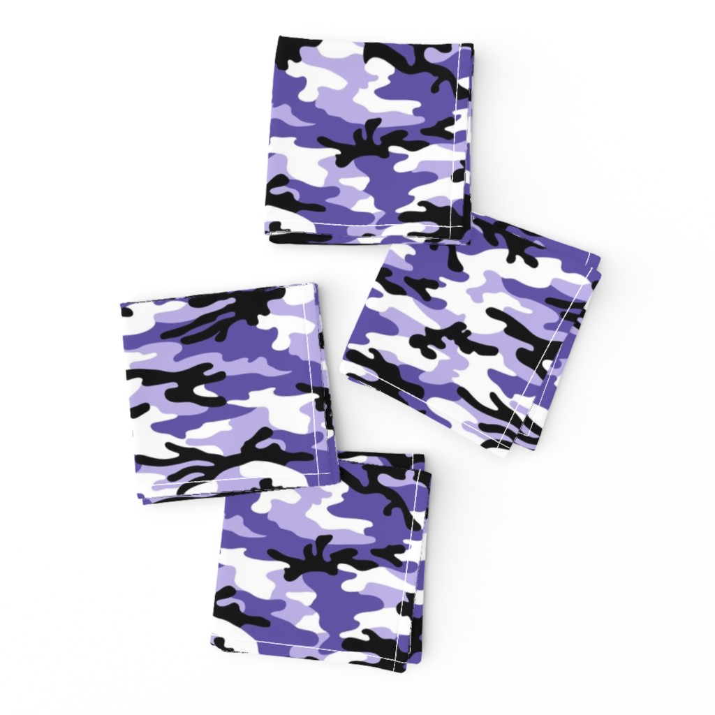 Medium  Scale / Camouflage / Purple Lavender White Black