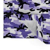 Medium  Scale / Camouflage / Purple Lavender White Black