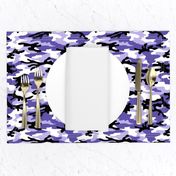 Medium  Scale / Camouflage / Purple Lavender White Black