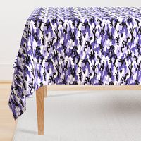 Medium  Scale / Camouflage / Purple Lavender White Black