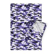 Medium  Scale / Camouflage / Purple Lavender White Black