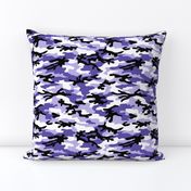 Medium  Scale / Camouflage / Purple Lavender White Black