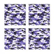 Medium  Scale / Camouflage / Purple Lavender White Black