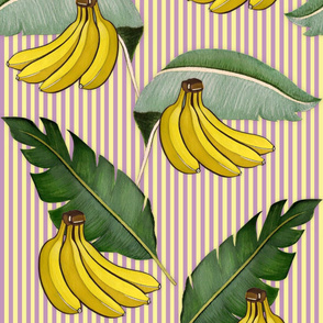 Bananapattern Stripes Purple Large