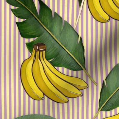 Bananapattern Stripes Purple Medium