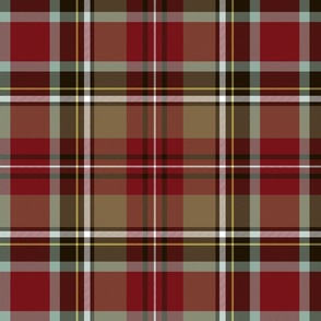 Stewart / Stuart tartan #1, 14" weathered