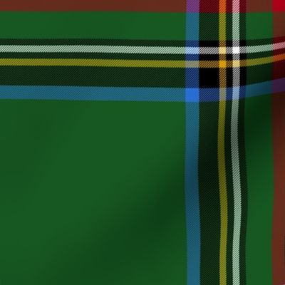 King George VI / Green Stewart tartan,  12" - worn by Prince Charles,  modern colors