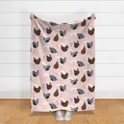 Backyard chickens Pink - Large Scale