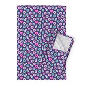 (small scale) nursing donuts and coffee - medical doctor - teal on purple - LAD20
