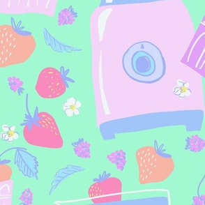 Pastel Berries and retro blender