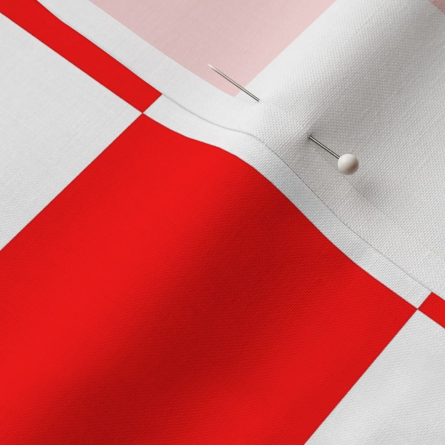 Checker Board - White Intense Red