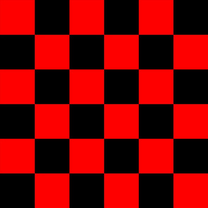 Checker Board - Intense Red Black