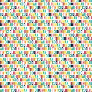 ULTRA SM tiny cool human rainbow with navy UPPERcase