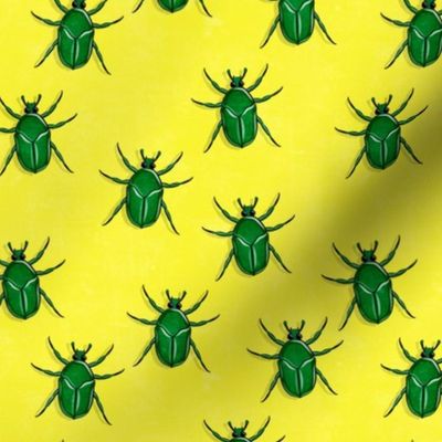 Green June beetle - yellow - LAD20