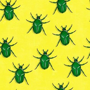 Green June beetle - yellow - LAD20