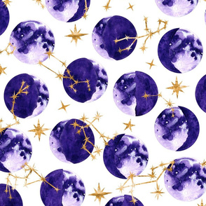 Moon Phases and Astrology in White