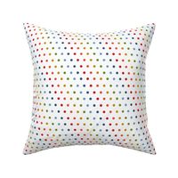 rainbow dots fabric - minimal cute rainbow dots