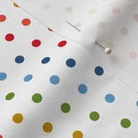 rainbow dots fabric - minimal cute rainbow dots