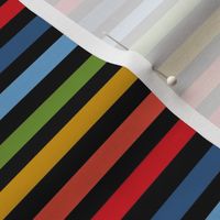 rainbow stripes fabric - black